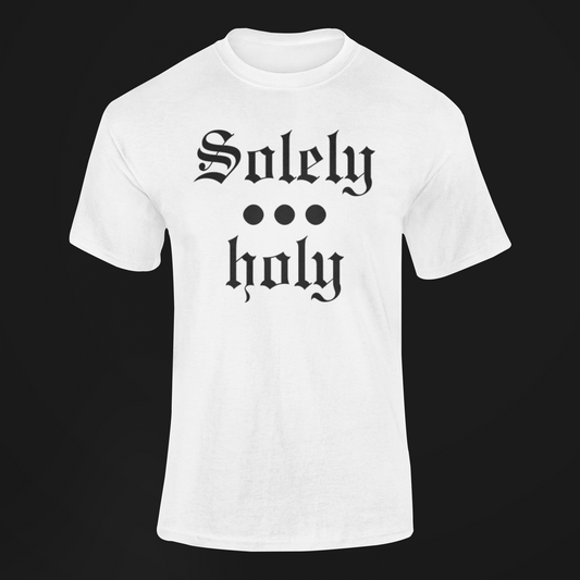 Solely Holy Old English White Tee